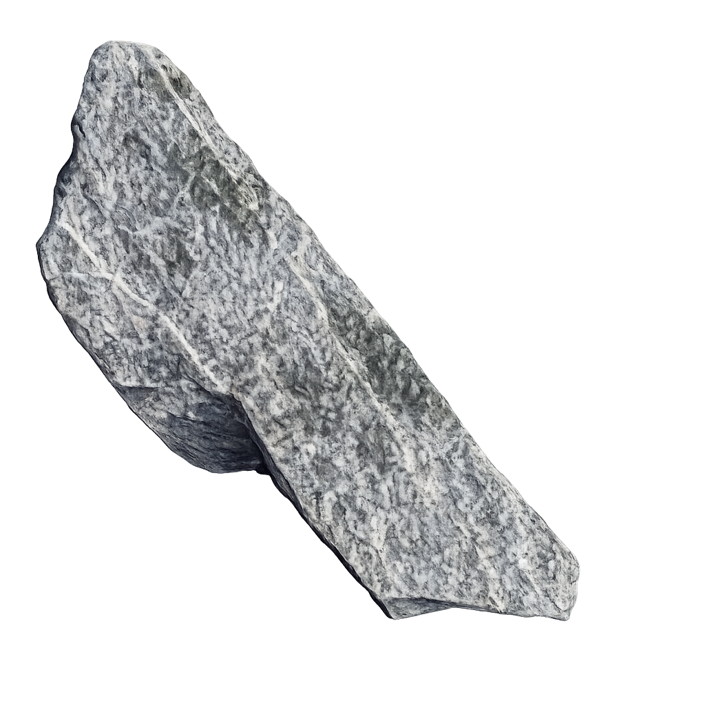 Natural split cladding stone piece
