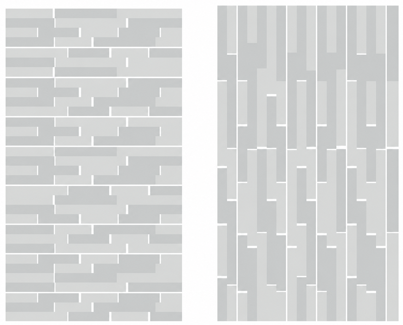 Cut wall blocks with sawn back pattern