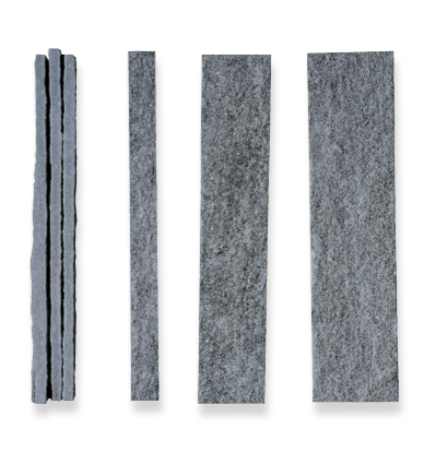 Tumbled natural split cut wall blocks pattern