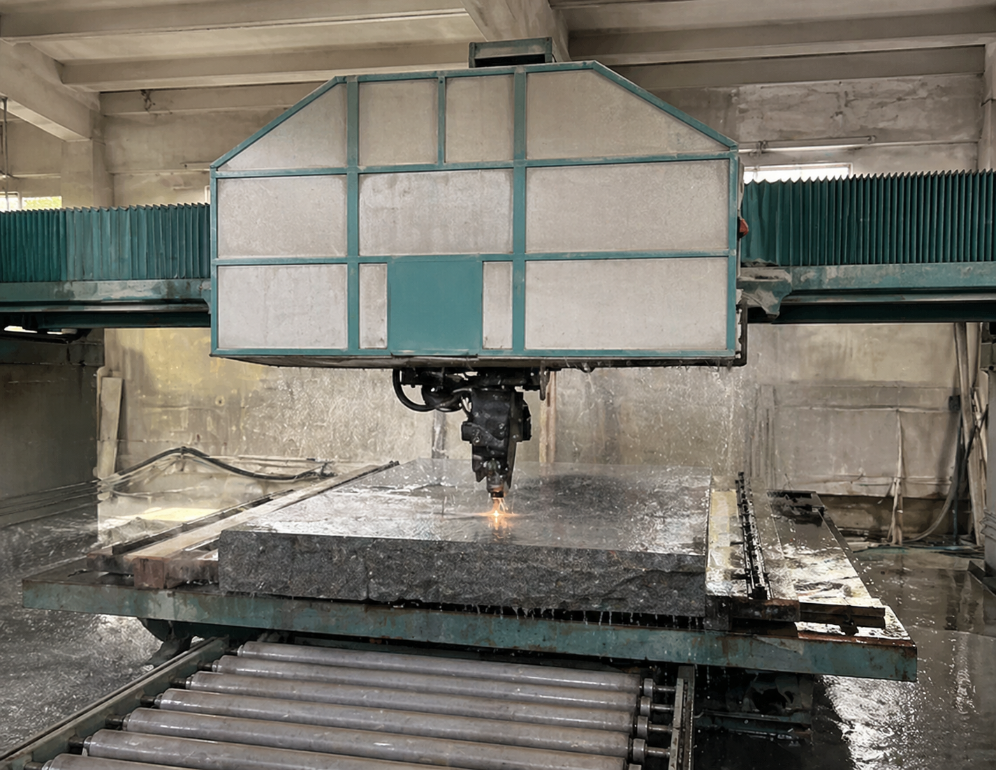Stone block milling